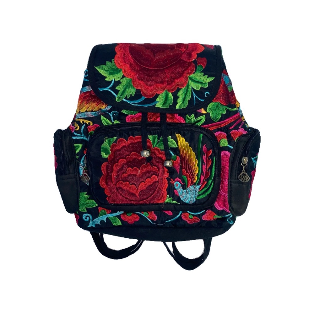 Backpack with Hand Embroidery